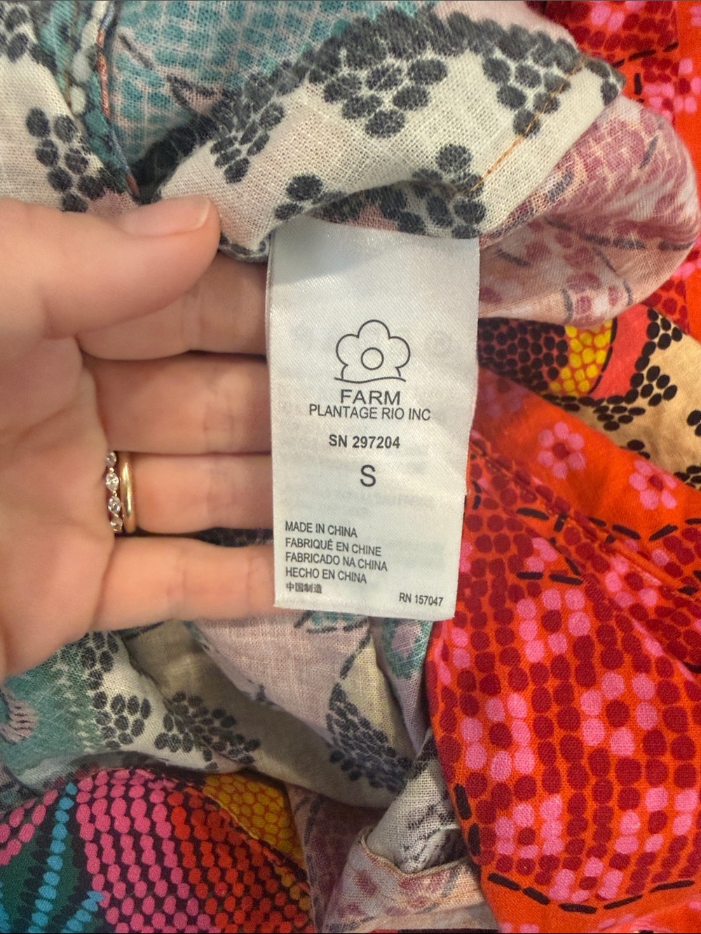 FARM Rio dotted patchwork Midi Dress - Picture 12 of 15